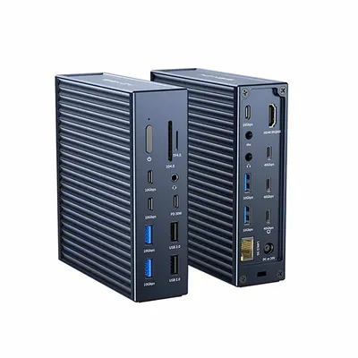 Zdjęcie produktu dla Stacja dokująca Acasis Thunderbolt 4 40Gbps 21 portów USB-C, USB-A, HDMI, LAN 2,5 GbE, microSD, SD, minijack, macOS, Windows