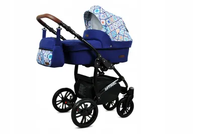 Produktbild von BabyLux® Optimal | 3in1 Kinderwagen Set | Portueguese Tiles | Kombikinderwagen | Kinderwagenset