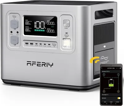Produktbild von AFERIY P210 Powerstation 2400W 2048Wh LiFePO4 Solargenerator, 1,5 Std. Schnellladung, USV unter 10 ms, App-Steuerung