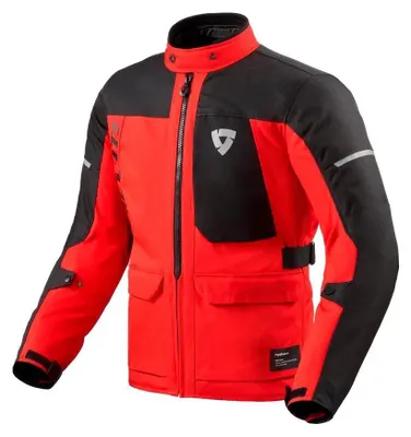 Image de Veste textile imperméable Revit Convergent H2O pour moto, rouge/noir, 3XL