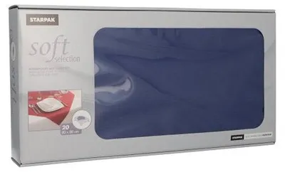 Produktbild von Mitteldecken, stoffähnlich, Vlies "soft selection" 80 cm x 80 cm dunkelblau