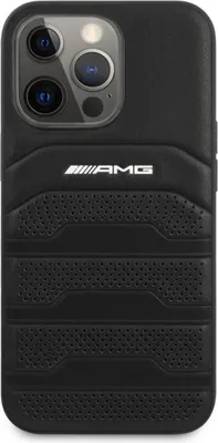 A black iPhone case with the AMG logo.