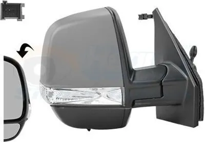 Produktbild von VAN WEZEL 1639818 Außenspiegel Seitenspiegel Rechts für FIAT DOBLO Kasten/Kombi (263) Konvex Grundiert