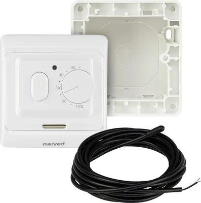 Obrázok produktu pre Menred E71 Analógový termostat + povrchový box - na montáž na stenu