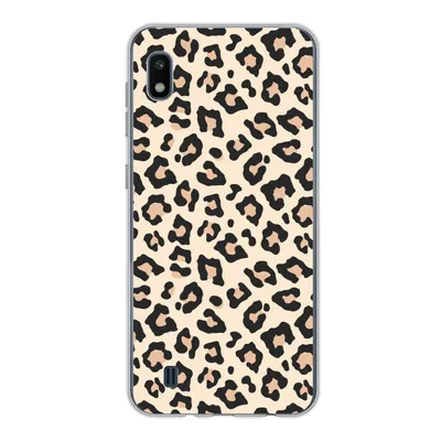 Produktbild von MuchoWow® Handyhülle Schutzhülle Hülle für Samsung Galaxy A10 Weiß - Rosa - Leopardenmuster Silikon Softcase Handy Hülle - Schutzhülle