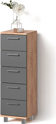 Produktbild von Badschrank Livinity Eisak Goldkraft Eiche 30 x 95 cm, Model 52533