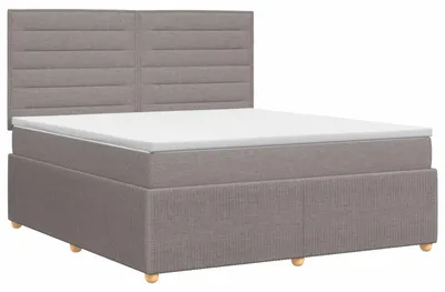 Immagine prodotto di Letto a molle con materasso Taupe 140 x 190 cm in tessuto