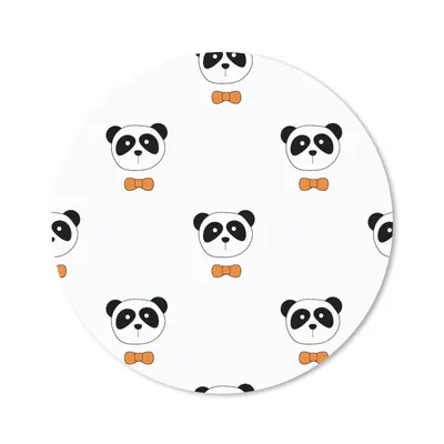 Produktbild von MuchoWow® Mauspad Mousepad Panda - Schwarz - Weiß - Muster 30x30 cm - Mousepads - Maus Mat - Pad - Mausunterlage - Tischunterlage - Schreibtischmatten