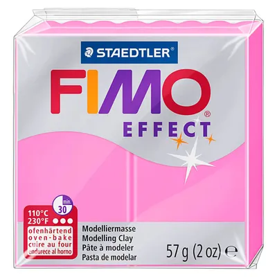 Image de FIMO Pâte à modeler à effets rose fluo, 57gr