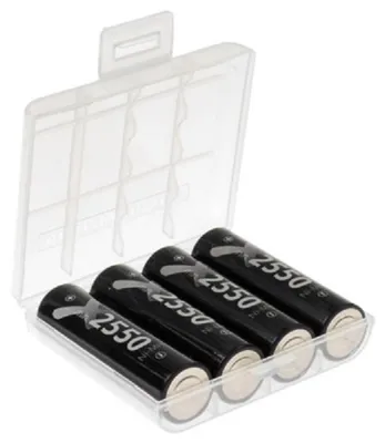 Obrázek produktu pro 4x XCell Mignon Akku AA LSD Plus Ni-MH 1,2V 2550 mAh nízké samovybíjení + Akkubox