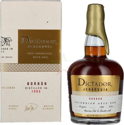 Produktbild von Dictador JERARQUÍA 40 Years Old BORBÓN Colombian Aged Rum 1980 41.00 % 0,70 lt.