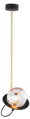 Zdjęcie produktu dla Lampa wisząca PLANET czarno-złota 1xG9x8W metal wym:65x16x17cm IP20 Jupiter
