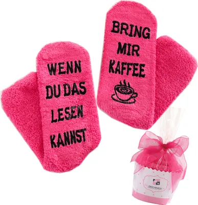 Produktbild von Kaffeeliebhaber Socken, Geschenke für Frauen, WENN DU DAS LESEN KANNST, BRING MIR KAFFEE Geburtstagsgeschenk, Geschenk für Freundin, Schwester, Mama, Gr. 36-43,