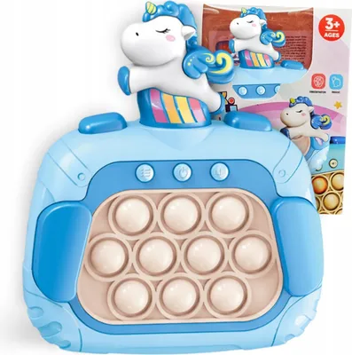 Zdjęcie produktu dla Gra Zręcznościowa Popit Antystresowa Sensoryczna Bąble Pop It Jednorożec