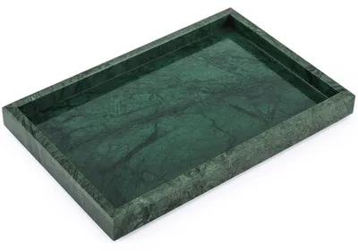 Obrázek produktu pro Mramorový podnos, přírodní zelená barva, rozměry 30 x 20 x 3 cm