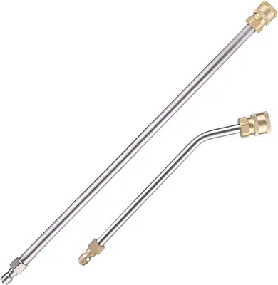 Zdjęcie produktu dla Przedłużka do myjki ciśnieniowej 15", 2 sztuki, 1/4" szybkozłączka, 4000 PSI, do czyszczenia ogrodu i