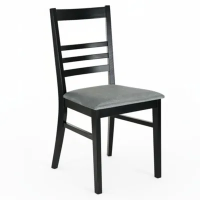 Produktbild von Stuhl, gepolstert, Buche, schwarz-grau, für Esszimmer, Wohnzimmer, Küche, modern