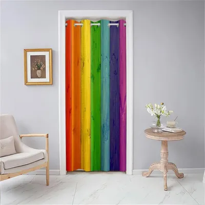Obrázok produktu pre Záves na dvere, nepriehľadný, s okami, 130x180 cm, farebný, termoizolačný, ako clona do miestnosti