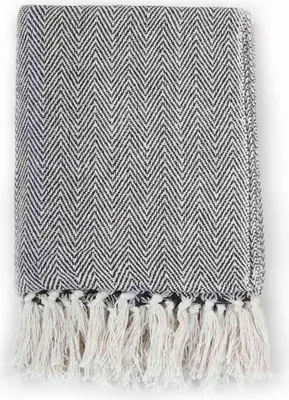 Obrázok produktu pre vidaXL hod bavlnenou stuhou 125x150 cm námornícka modrá
