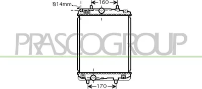 Produktbild von PRASCO CI201R004 Kühler Wasserkühler Motorkühler für TOYOTA AYGO (WNB1, KGB1) für CITROËN C1 (PM, PN) passend für PEUGEOT 107 Schrägheck (PM, PN)