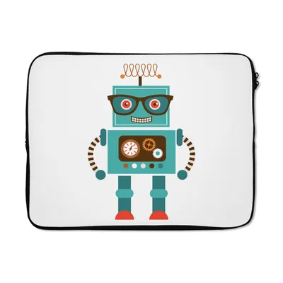 Produktbild von MuchoWow® Laptop Hülle 15 Zoll Roboter - Schutzbrille - Zahnräder - Gesicht - Jungen - Kinder Laptoptasche - Laptoptasche - Sleeve - Rundum-Schutz