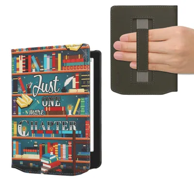 Produktbild von kwmobile Schutzhülle für Pocketbook Verse / Verse Lite / Verse Pro / Color / Vivlio Light/Light HD Hülle - eReader Flip Case mit Handschlaufe und Auto