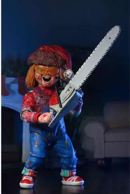 Imagen del producto de NECA - Figura coleccionable de Chucky en edición navideña, 18 cm - Producto premium de la cultura popular