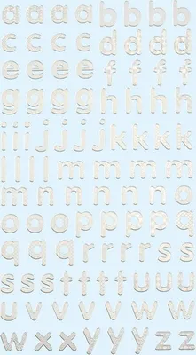 Produktbild von Sticker Kleinbuchstaben silber