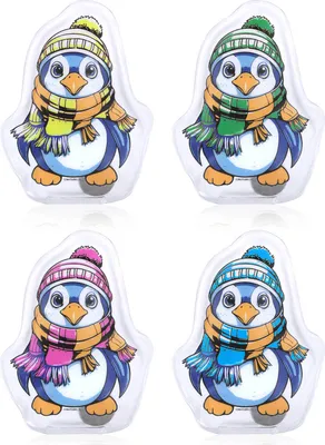 Produktbild von COM-FOUR® 4x Taschenwärmer wiederverwendbar - Handwärmer mit Pinguin Motiv - Wärmepad für kalte Tage und für unterwegs - Wärmeknickkissen