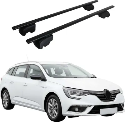 Image de Barres de toit transversales pour Renault Megane mk4 Grandtour 2016-25 Fer Noir
