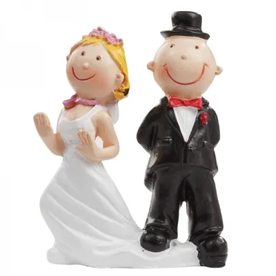 Produktbild von HobbyFun Hochzeitspaar I, ca. 5 cm, Mehrfarbig, Polyresin, Liebe, 1 Stück(e), 50 mm