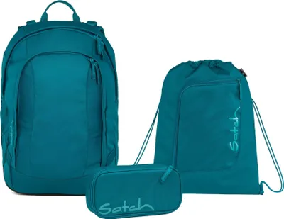 Produktbild von Satch, Schulrucksack-Set AIR Deep Petrol 3-teilig, ab 4./5. Klasse