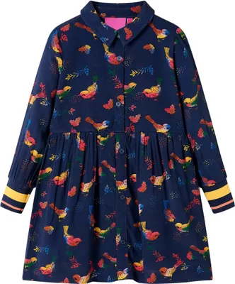 Image de Robe enfant manches longues bleu marine 128