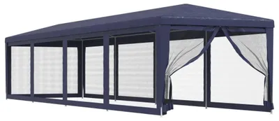 Immagine prodotto di vidaXL Tenda per feste con 10 pareti laterali in rete Blu 3x12 m HDPE