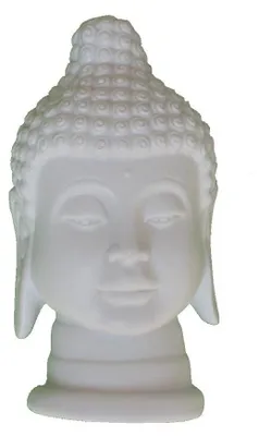 Produktbild von 015 Buddhakopf weiss aus leicht Keramik