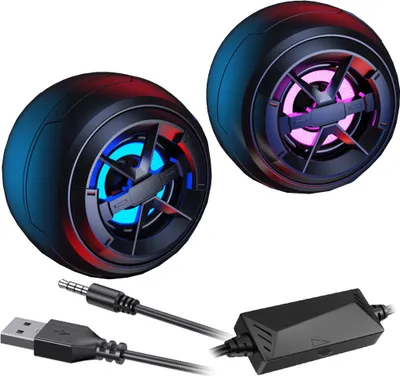 Produktbild von O37D 6W tragbarer PC Lautsprecher Musikbox Soundstation mit Buntem LED Licht