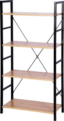 Image de Armoire de rangement en chêne clair à 4 étagères