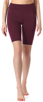 Produktbild von Merry Style Damen Kurze Sportleggings aus Viskose Radlerhose Leggings MS10-219 (Weinrot,L)