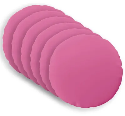 Image de vidaXL, housses de coussin, 6 pièces, HEERLEN, rose, diamètre 40 cm, polyester