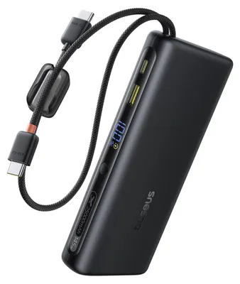Obrázek produktu pro Powerbank s kapacitou 25000 mAh a výkonem 145 W, s rychlým nabíjením a 2 USB-C kabely