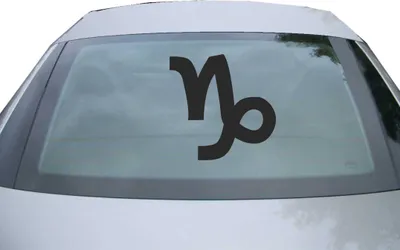 Produktbild von Indigos UG - Aufkleber Heckscheibe & Motorklappe DE2941 - schwarz - 600x599 mm - Steinbock Sternzeichen - Auto Scheiben Fenster Heckklappe Tuning Racing JDM - Die cut