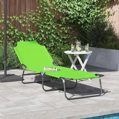 Produktbild von Faltbarer, verstellbarer Gartenliegestuhl in Grün
