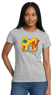 Produktbild von Spreadshirt MTV Music Television Radio-Logo Frauen T-Shirt, M, Grau meliert