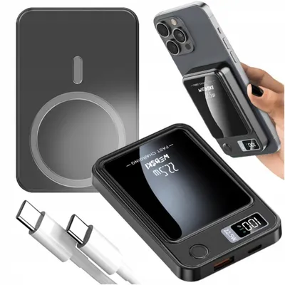 Produktbild von 10000mAh Magnetische Powerbank Mini PD 22.5W Schnellladen mit LED Display Wireless Power Bank