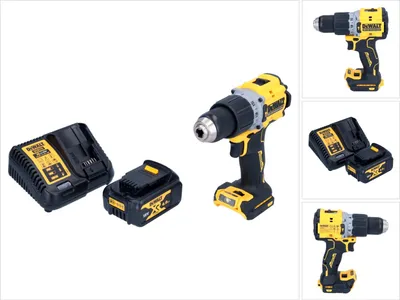 Obrázek produktu pro Akumulátorová příklepová vrtačka DeWalt DCD 805 M1 18 V 90 Nm bez kartáčů + 1x akumulátor 4,0 Ah + nabíječka