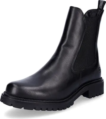 Produktbild von Tamaris Damen Chelsea Boot Lederstiefel Stiefelette Frauen schwarz M2542741, Schuhgröße:36 EU