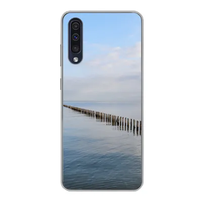 Produktbild von MuchoWow® Handyhülle Schutzhülle Hülle für Samsung Galaxy A30s Nordsee - Wolken - Wasser Silikon Softcase Handy Hülle - Karteninhaber