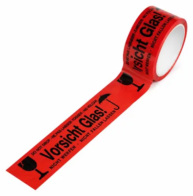 Produktbild von Klebeband "Vorsicht Glas"– 48 mm x 66 m – Hohe Haftkraft & Warnhinweis 2 Stück, KI-generiertes Bild