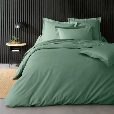 Image de Housse de couette - Douceur d'Intérieur - Percale - Coton - 260x240cm - Vert