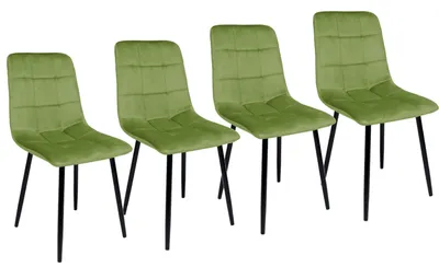 Produktbild von INLEA Esszimmerstühle, 4er-Set VELORA – grün